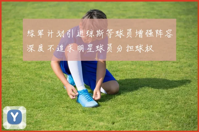 绿军计划引进琼斯等球员增强阵容深度不追求明星球员分担球权